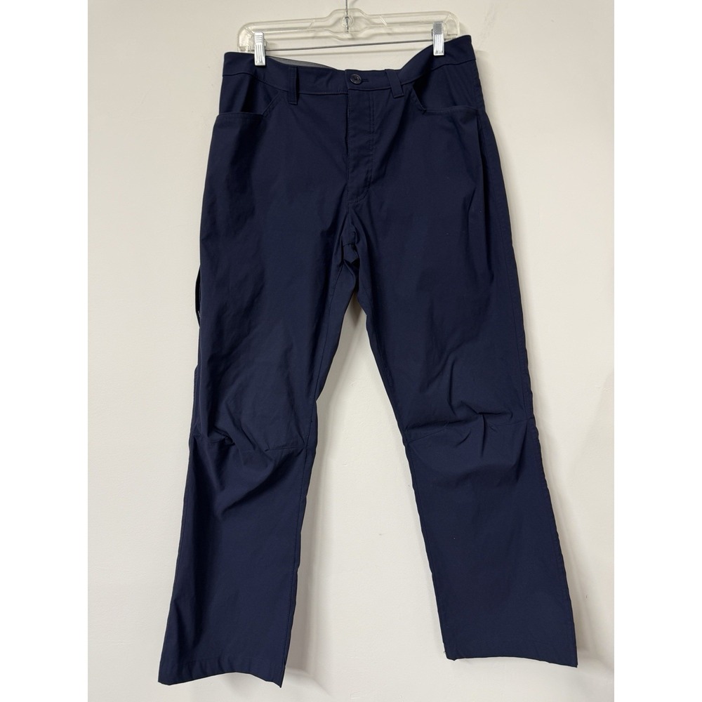 Eddie Bauer Men's 34x30 Navy Blue Tech Hiking Outdoor Pants Straight Leg Walking